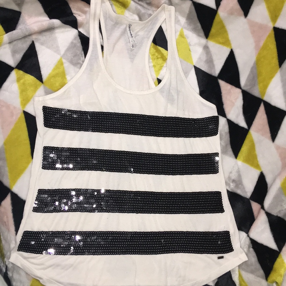 Aeropostale sequin striped tank large